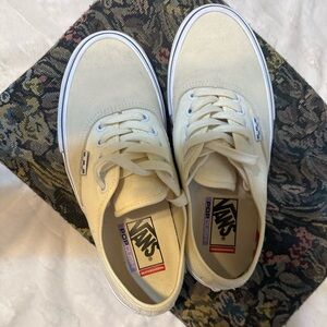 Vans Cream Canvas Sneakers